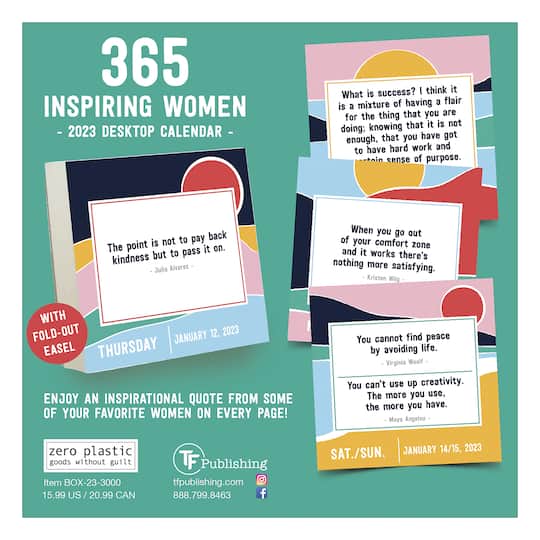 TF Publishing 2023 365 Inspiring Women Daily Desktop Calendar Michaels tf-publishing-2023-365-inspiring-women-daily-desktop-calendar-michaels